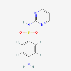 Chemical structure of Sulfadiazine D4