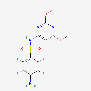 Chemical structure of Sulfadimethoxine D4