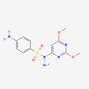 Chemical structure of Sulfadimethoxine sodium