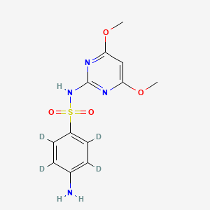 Chemical structure of Sulfadimethoxypyrimidine D4
