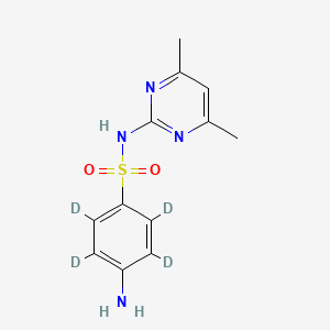 Chemical structure of Sulfamethazine-D4
