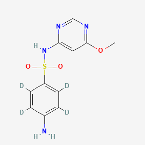 Chemical structure of Sulfamonomethoxine D4