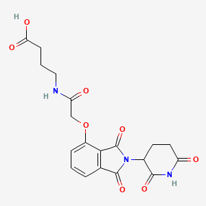 Chemical structure of Thalidomide-O-amido-C3-COOH