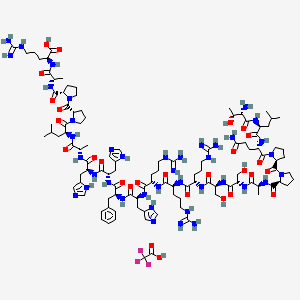 Chemical structure of TLQP-21 TFA
