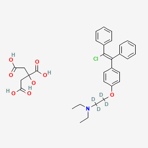 Chemical structure of Zuclomiphene D4 citrate