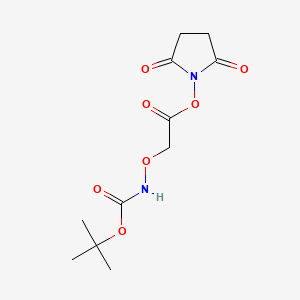 Chemical structure of Boc-NH-O-C1-NHS ester