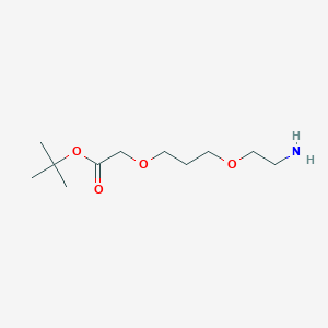 Chemical structure of NH2-PEG2-CH2-Boc