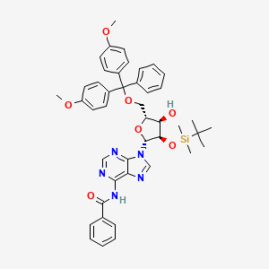 Chemical structure of 5'-O-DMT-2'-O-TBDMS-N-Bz-Adenosine