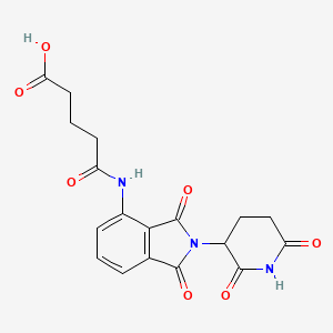 Chemical structure of Pomalidomide-amido-C3-COOH