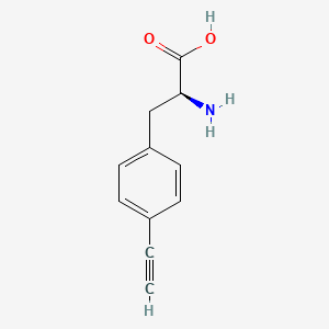 Chemical structure of p-Ethynylphenylalanine
