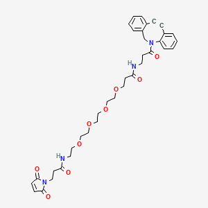Chemical structure of DBCO-PEG4-Maleimide