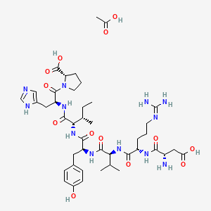 Chemical structure of Angiotensin (1-7) (acetate)