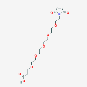 Chemical structure of Mal-PEG5-acid