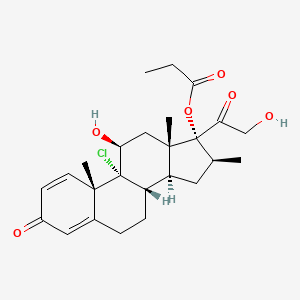 Chemical structure of Beclomethasone 17-propionate