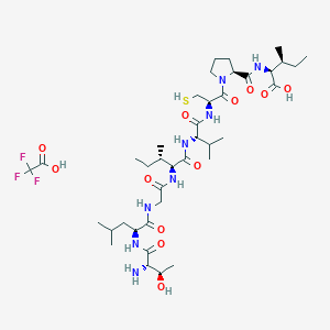 Chemical structure of HPV16 E7 (86-93) (TFA)