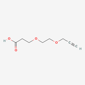 Chemical structure of Propargyl-PEG2-acid