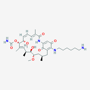 Chemical structure of Aminohexylgeldanamycin
