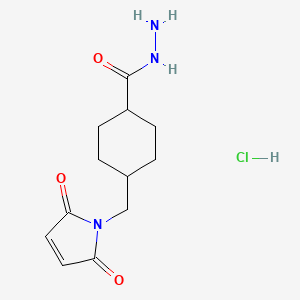 Chemical structure of Mal-C2-cyclohexylcarboxyl-hydrazide hydrochloride