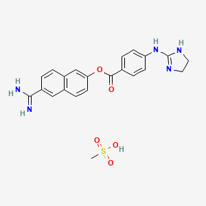 Chemical structure of Sepimostat mesilate