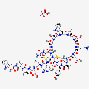 Chemical structure of Endothelin-2 (49-69), human TFA