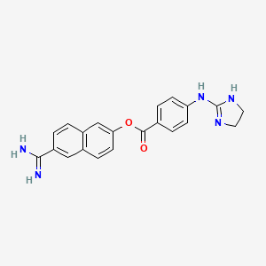 Chemical structure of Sepimostat