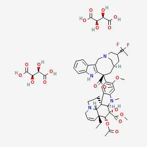Chemical structure of Vinflunine ditartrate