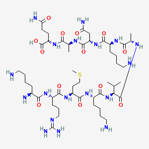Chemical structure of Pep2m, myristoylated TFA