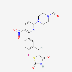 Chemical structure of GW604714X