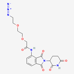 Chemical structure of Pomalidomide-PEG2-azide