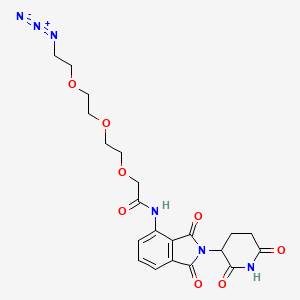 Chemical structure of Pomalidomide-PEG3-azide