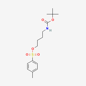 Chemical structure of Tos-O-C4-NH-Boc