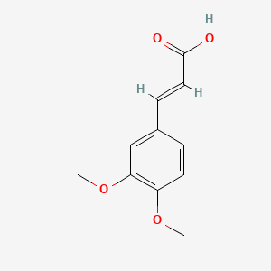 Chemical structure of 3,4-Dimethoxycinnamic acid