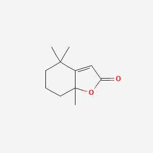 Chemical structure of (±)-Dihydroactinidiolide