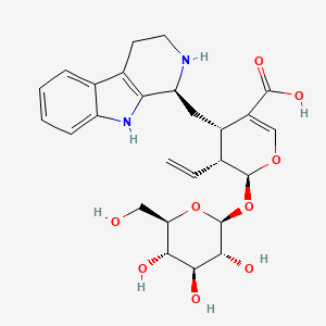 Chemical structure of Strictosidinic acid