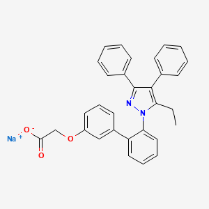 Chemical structure of BMS-309403 sodium