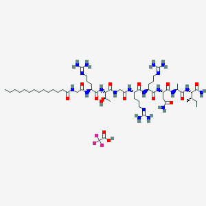 Chemical structure of PKI 14-22 amide,myristoylated TFA