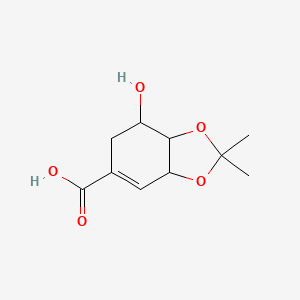 Chemical structure of 3,4-O-Isopropylidene-shikimic acid