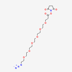 Chemical structure of Azido-PEG6-NHS ester