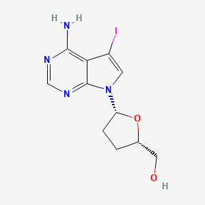 Chemical structure of 7-Iodo-2',3'-dideoxy-7-deazaadenosine