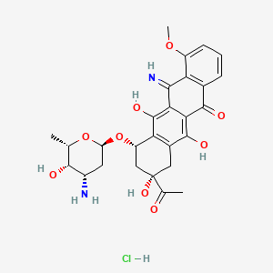 Chemical structure of 5-Iminodaunorubicin hydrochloride