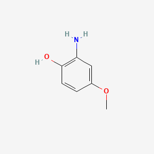 Chemical structure of 2-Amino-4-methoxyphenol