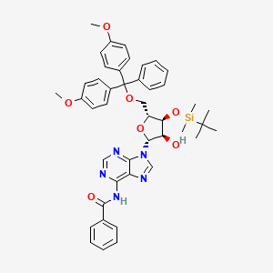 Chemical structure of 5'-DMT-3'-TBDMS-Bz-rA