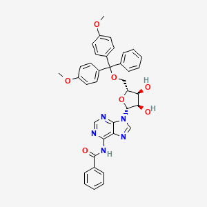 Chemical structure of 5'-O-DMT-Bz-rA
