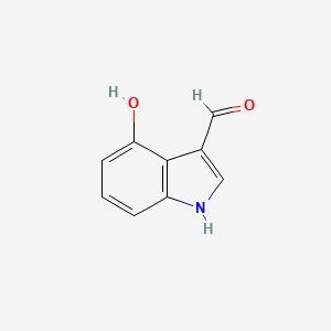 Chemical structure of 4-Hydroxyindole-3-carboxaldehyde