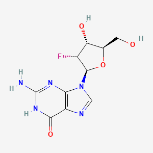 Chemical structure of 2′-Deoxy-2′-fluoroguanosine
