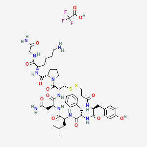 Chemical structure of D[LEU4,LYS8]-VP TFA