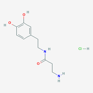 Chemical structure of N-β-alanyldopamine hydrochloride