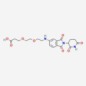 Chemical structure of Thalidomide-NH-PEG2-COOH