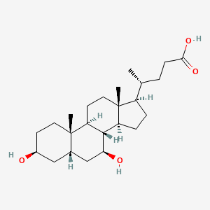 Chemical structure of 3β-Ursodeoxycholic acid