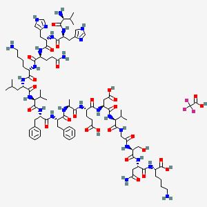 Chemical structure of β-amyloid (12-28) (TFA)